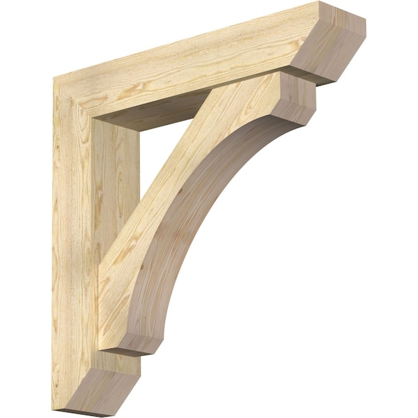 Ekena Millwork Legacy Slat Rough Sawn Bracket w/ Offset Brace, Douglas Fir, 8"W x 38"D x 38"H BKT0806X38X38LEC06RDF - main